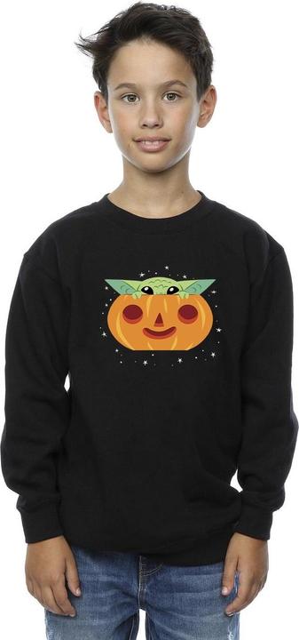 Actual product image Star Wars Boys The Mandalorian Grogu Pumpkin Sweatshirt (140, 146)