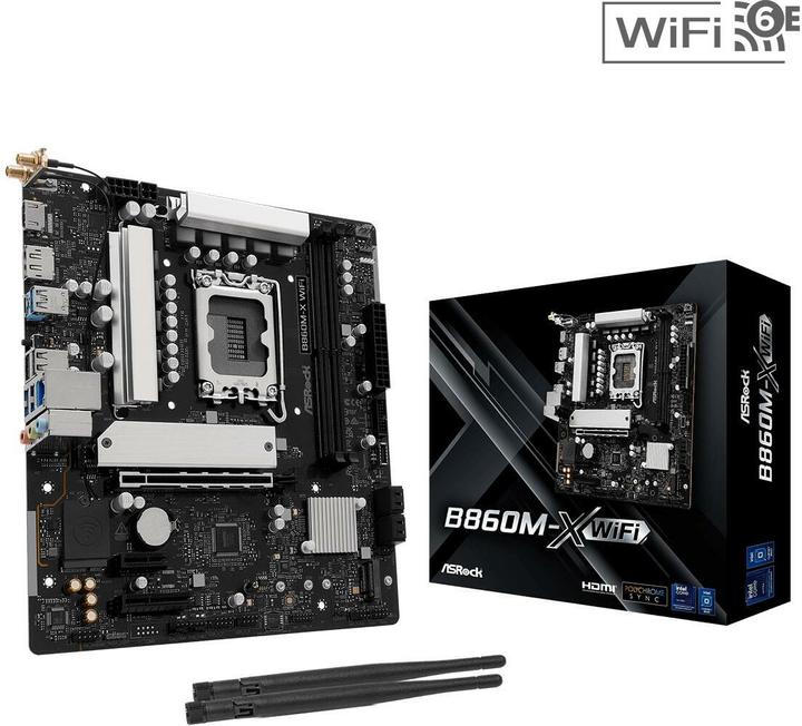 Produktbild AsRock MB Intel 1851 B860M-X WiFi (LGA 1851, Intel B860, mATX)