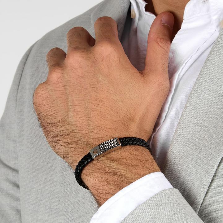 Produktbild Maserati Armband (19 cm, Edelstahl, Leder)