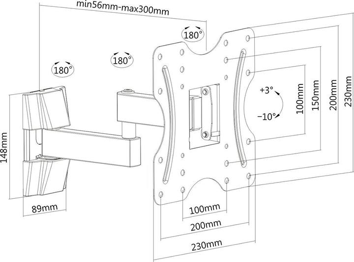 Image du produit PureMounts PM-FM11-200 Support mural (Mur, 42", 30 kg)