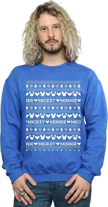 Immagine prodotto Disney Mickey And Minnie Christmas Fair Isle Felpa Uomo (M)