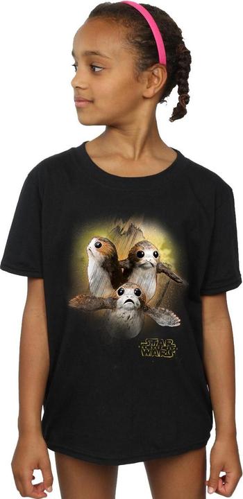 Actual product image Star Wars Girls Porg Brushed Cotton T-Shirt (152, 158)