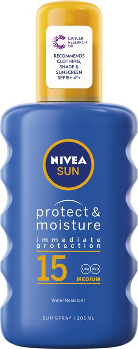 NIVEA Proteggere e idratare il sole (Spray solare, SPF 15, 200 ml, 150 g)