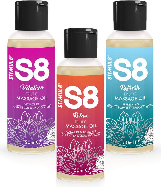 Produktbild Stimul8 S8 Massage Oil Box 3x 50ml (50 ml)