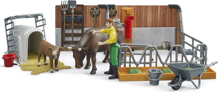 Image du produit Bruder Étable avec vache et veau