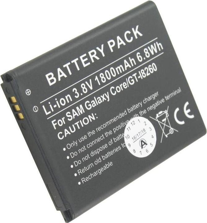 Actual product image AccuCell Battery Samsung Galaxy Core, Core Plus, Samsung GT-I8260
