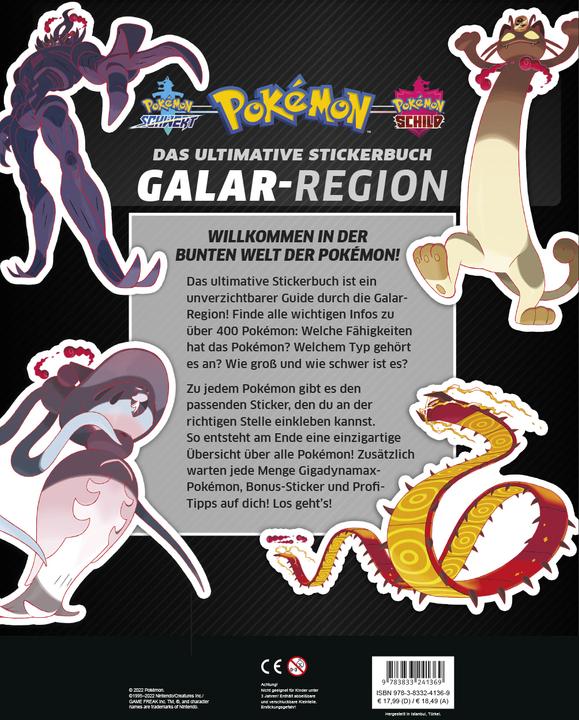 Actual product image Pokémon Galar sticker book
