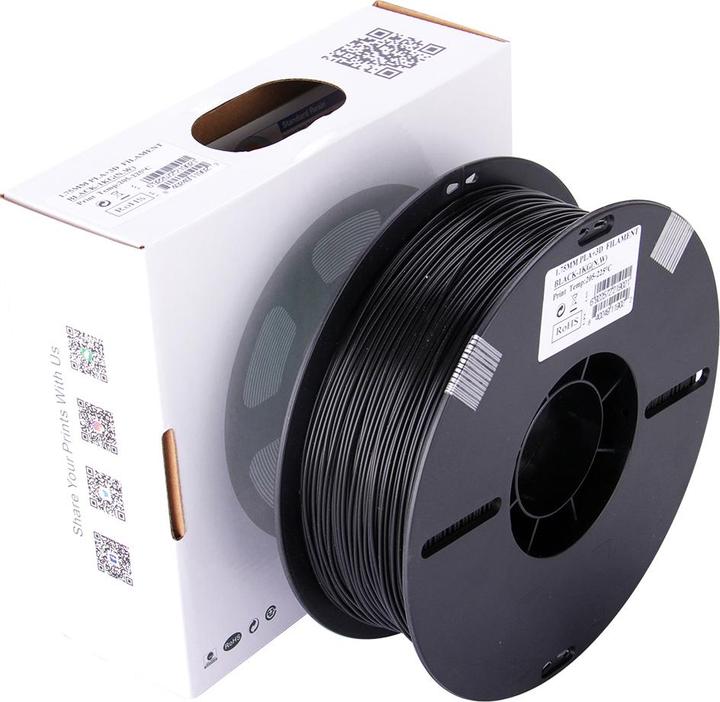 Image du produit eSUN PLA+ 1.75mm noir 1Kg (PLA+ LECTURE, 1.75 mm, 1000 g, Noir)