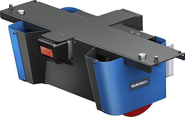 Actual product image eurokraft pro Platform truck with electric drive, 4 half height MDF panels, LxWxH 1370 x 700 x (500 kg)