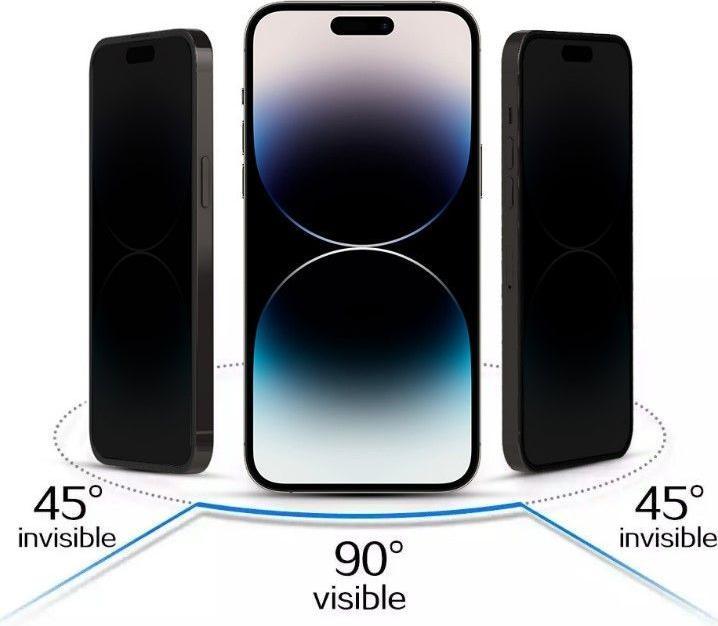 Produktbild iLike Iphone 15 Pro Tempered Privacy Glass (1 Stück, Apple iPhone 15 Pro)