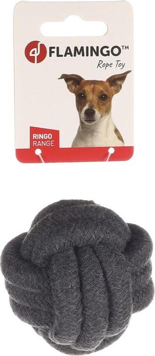 Image du produit Flamingo Balle à noeuds Ringo Gris foncé moyen (Jouet à balle chien)