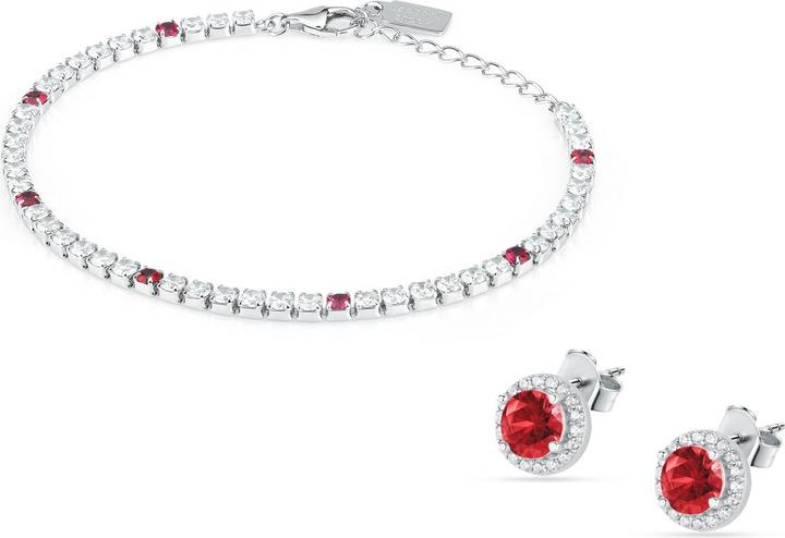 La Petite Story Elegant Jewelry Set With Zircons Kit Lps20awv01 - Bracelet And Earrings (Silber 925)