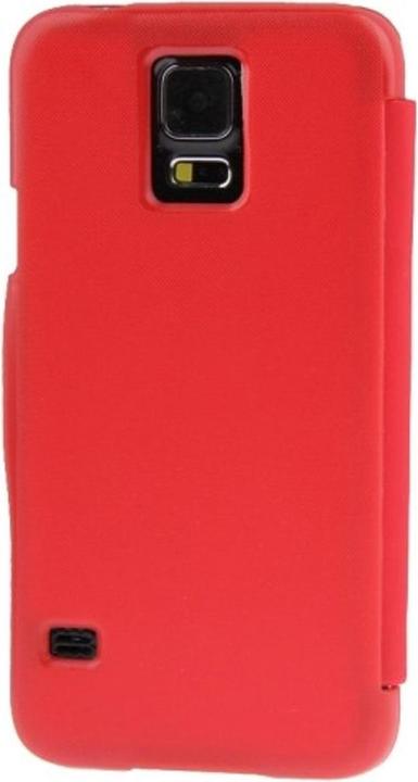 Produktbild König Design Handyhülle Tasche für Samsung Galaxy S5 / S5 Neo rot gebürstet (Samsung Galaxy S5, Samsung Galaxy S5 Neo)