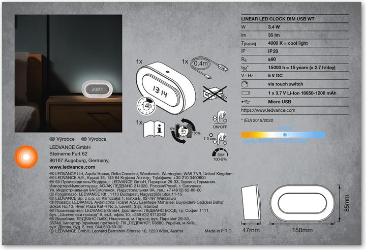 Produktbild Ledvance Linear Led Clock (12 lm)