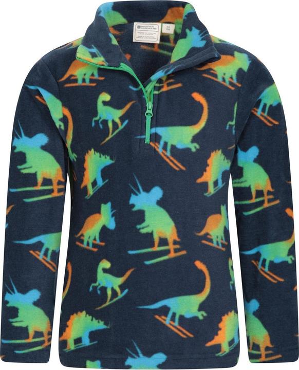 Immagine prodotto Mountain Warehouse Pursuit Felpa in Pile Scheletro di Dinosauro Mezza Cerniera Bambini (140)