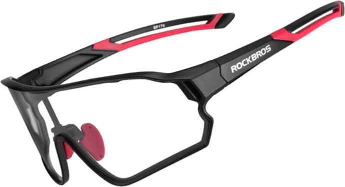 Immagine prodotto Rockbros Occhiali da ciclismo 10035 fotocromatici UV400 - neri e rossi (Nero e rosso, Nero e rosso)