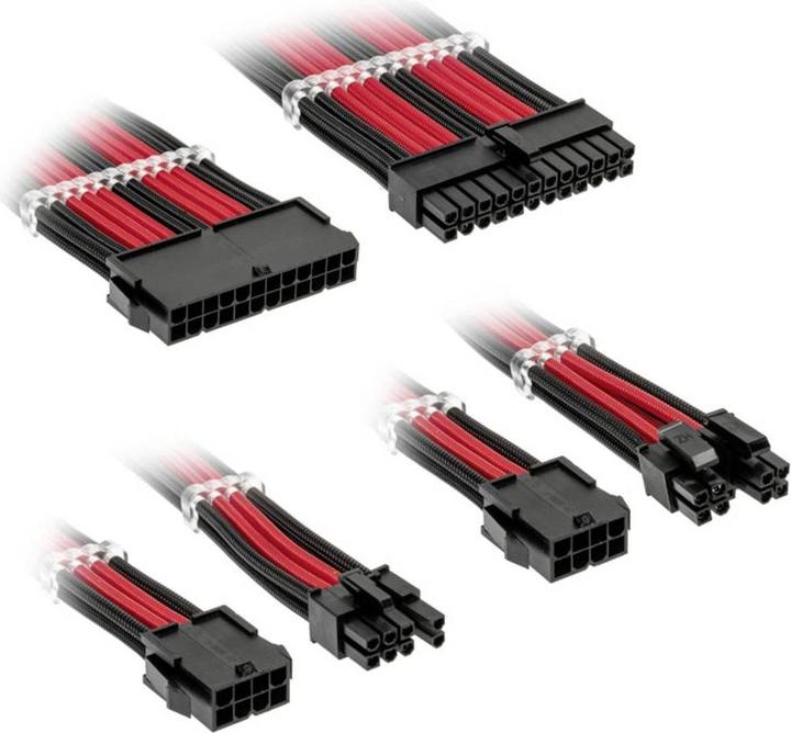 Produktbild Kolink Core Standard Braided Cable Extension Kit - Jet Black/Racing Red