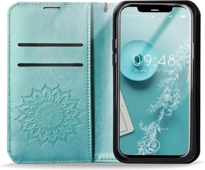 Produktbild Forcell Back panel cover OEM MEZZO Book case for SAMSUNG A52 5G / A52 LTE ( 4G ) / A52s 5G mandala green
