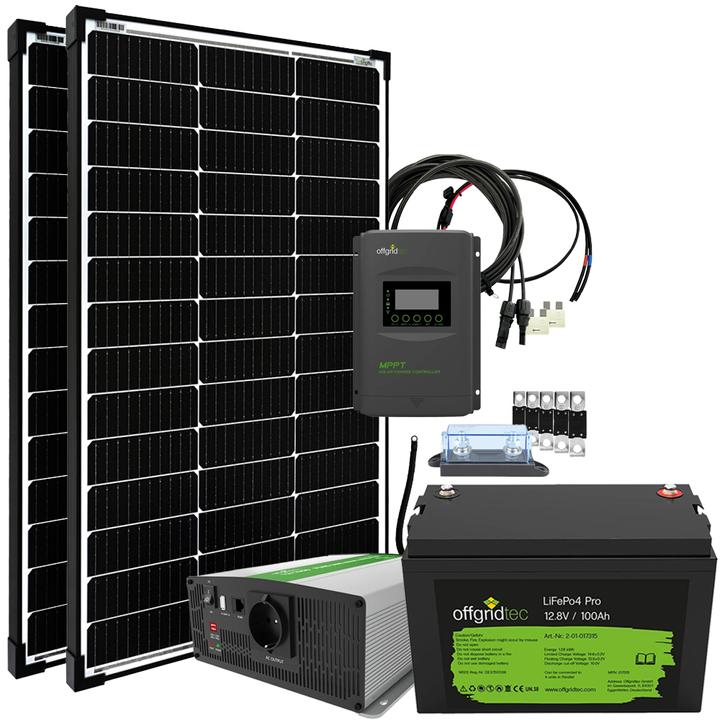 Produktbild Offgridtec ® Autark Pro M 200W Solaranlage - 1500W AC Leistung 100Ah LiFePO4 Akku (100 W)