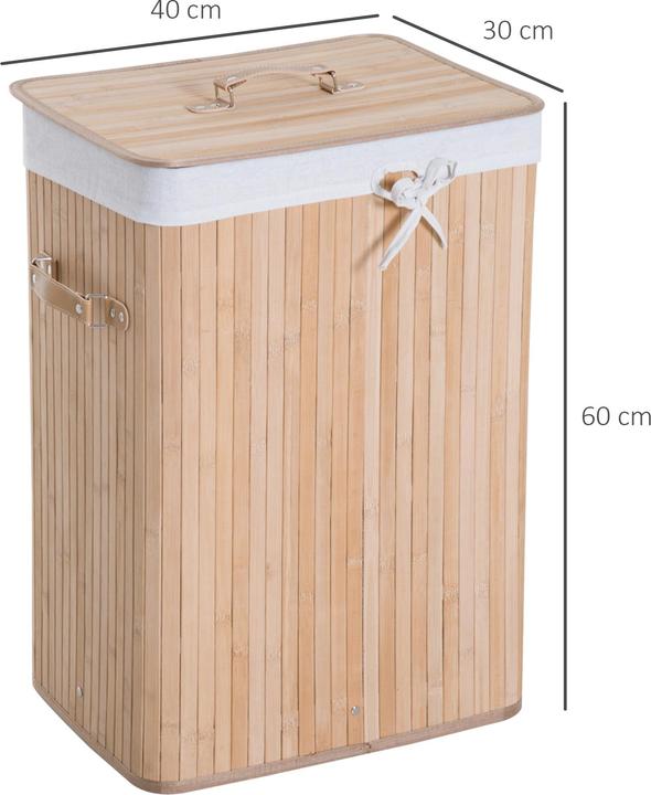 Actual product image Homcom Laundry basket with 2 handles (72 l)