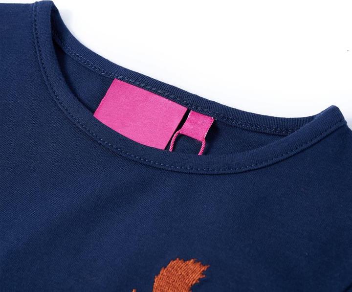 Produktbild VidaXL Kinder-Langarmshirt Marineblau 116,Material: 95 % Baumwolle (116)