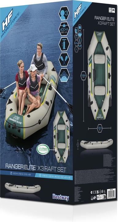Bestway Ranger Elite X3 Raft Set 295x130cm (295 cm, 3 pers.)
