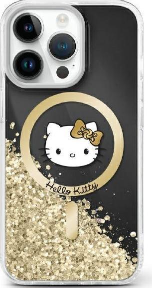 Produktbild Hello Kitty HKHMP16SLGDIK iPhone 16 6.1" czarny złoty/black gold hardcase Liquid Glitter Fever MagS (Apple iPhone 16)