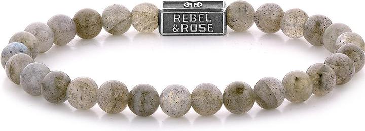 Produktbild Rebel Rose - Silver beaded bracelet Labradorite Shield RR-6S005-S - Dimension: 17.5 cm - M (M) (17.50 cm, Edelstein, Labradorit)