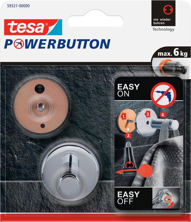 Produktbild tesa Powerbutton Haken Universal