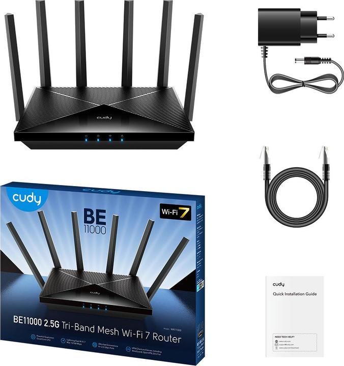 Image du produit Cudy BE11000 Routeur Wi-Fi 7 maillé tri-bande 2.5G
