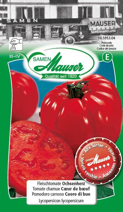 Produktbild Samen Mauser Fleischtomate Ochsenherz (Cuore di Bue) (Gemüsesamen)