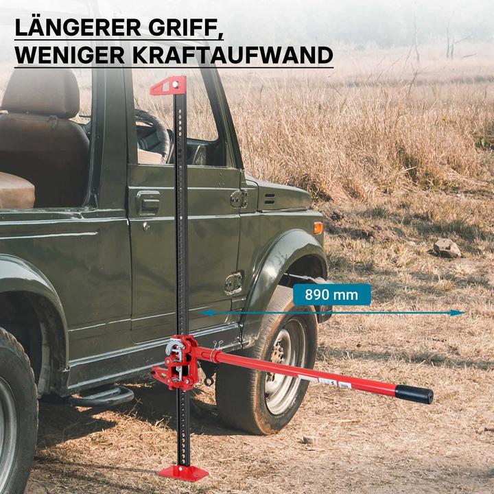 Produktbild Wiltec Wagenheber 48" 3000kg bis 105cm Offroad Farm Jack Geländewagen Stockwinde