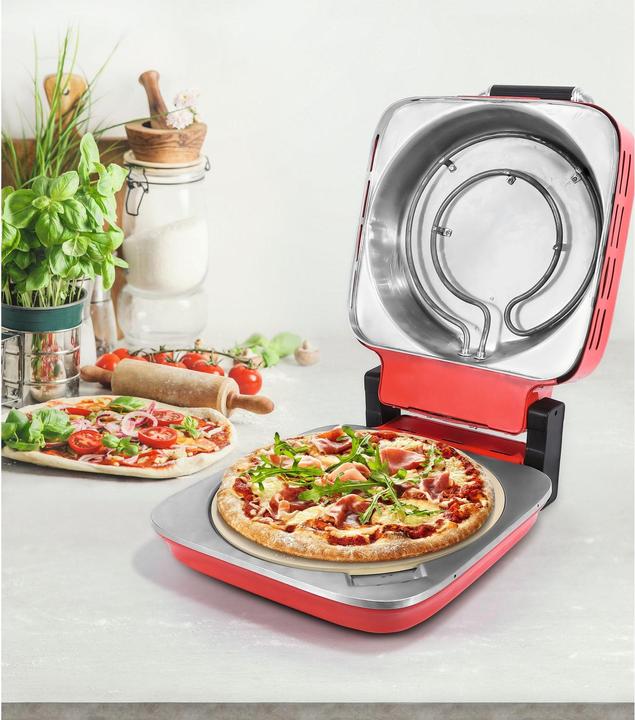Actual product image Gourmetmaxx Pizza oven Ø 30 cm, red