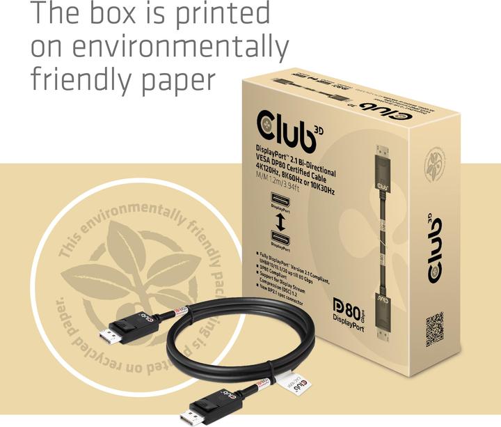 Image du produit Club 3D DisplayPort – DisplayPort (1.20 m, DisplayPort)