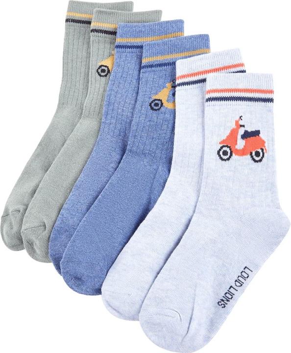 Khaki, Blau-Melange, Hellblau-Melange
