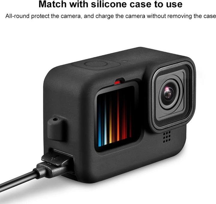 Produktbild Puluz POM Plastic Battery Side Interface Cover for GoPro HERO 13/12/11/10/9 Black (Black)