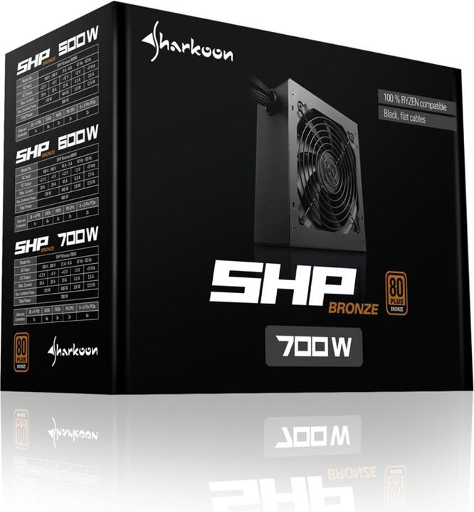Image du produit Sharkoon Bloc d'alimentation SBronze 80 PLUS Bronze (700 W)