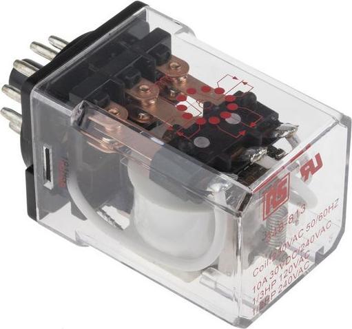 Produktbild Rs Pro Monostabiles Relais, Steckrelais 3-poliger Wechsler 10A 230V ac Spule / 2.75W