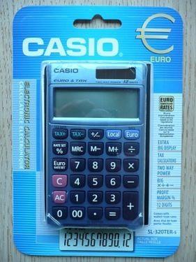 Actual product image Casio Pocket watch SL-300VER/SL-320TER+ SL320TER+ Solar, 12-digit light blue (Batteries)