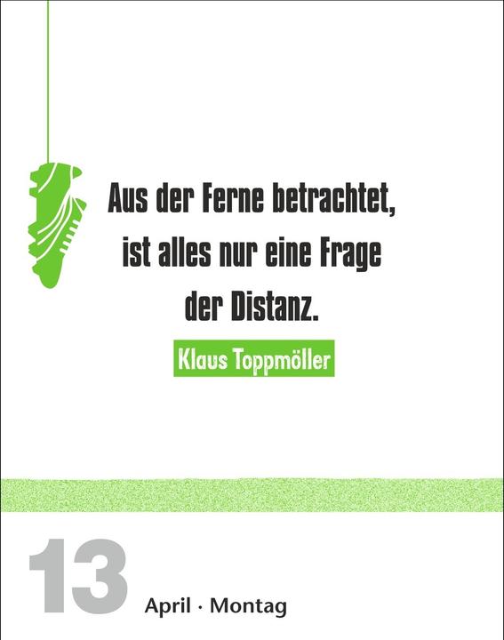 Harenberg Lattenknaller Tagesabreisskalender 2026 - Die witzigsten Fussballersprüche (11 x 14 cm, German)