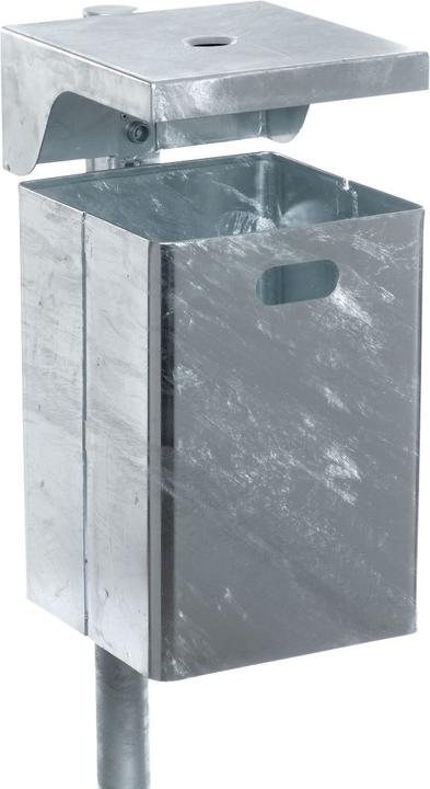 Actual product image kaiserkraft Litter garbage can for outside, hot dip galvanized (40 l)