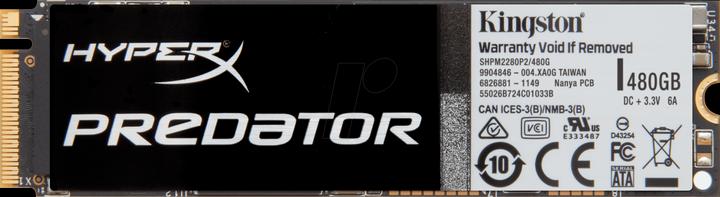 Immagine prodotto HyperX Predator PCIe (480 GB, M.2 2280)