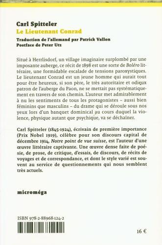Immagine prodotto Le lieutenant Conrad (Francese, Spitteler Carl, 2024)