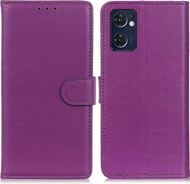 Actual product image MU Classic Litchi Leather Bookcover Series (OPPO Reno7 Z 5G)