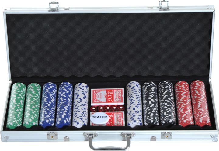 Produktbild Homcom Pokerkoffer inklusive Pokerset (Deutsch, Französisch, Italienisch, Englisch)