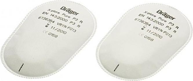 Actual product image Dräger Particle filter bayonet X-plore Pure P3 R (pack of 2) (P3 R, 2 x)