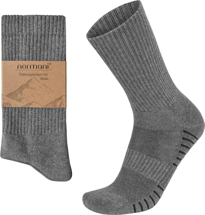 Produktbild Normani 4 Trekkingwollsocken mit Polstersohle und Komfortbund - 9087 (4er Pack, 39 - 42)