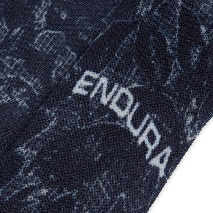 Actual product image Endura Grid Floral Ltd Print Sock Bk (L/XL)