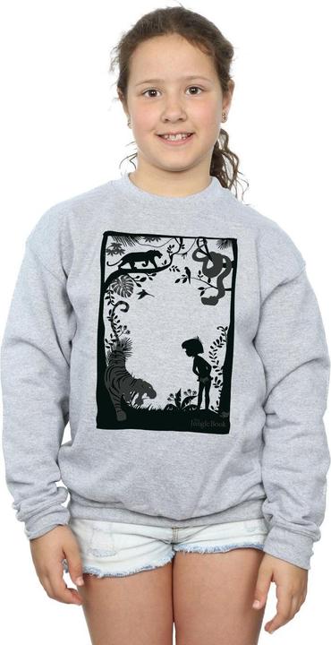 Actual product image Disney Girls The Jungle Book Silhouette Poster Sweatshirt (128)