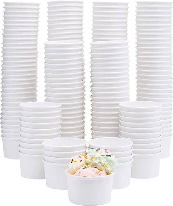 Produktbild TeCup Pappbecher, Eisbecher, Dessertbecher 200 cc (200 ml) (100 x)